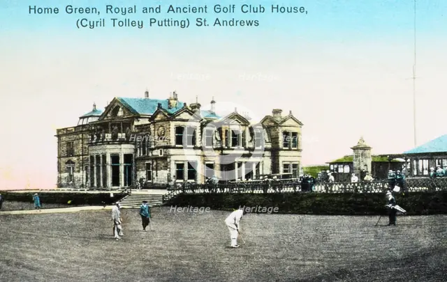 "Home Green, Royal and Ancient Clubhouse, St Andrews", c1900. Creator: Unknown.