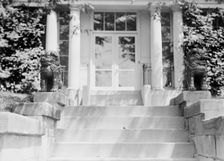 Home of William Jennings Bryan, Chinese Figures At His Door, 1914. Creator: Harris & Ewing