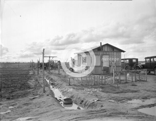 Home of a migrant worker's family, Kern County, California, 1936. Creator: Dorothea Lange.