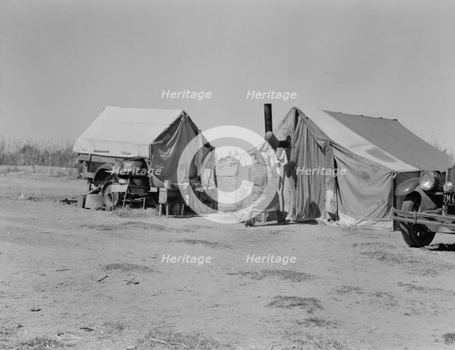 Home of a dust bowl refugee in California, Imperial County, California, 1937. Creator: Dorothea Lange.