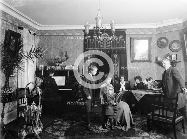 Home of Anton Hagman and his family, Landskrona, Sweden, 1906. Creator: Unknown.