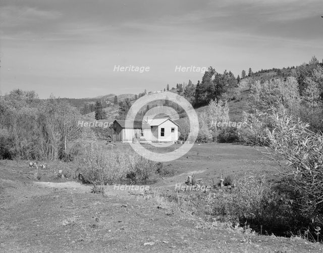 Home of Claude Kanady, president of the Ola self-help sawmill co-op, Gem County, Idaho, 1939. Creator: Dorothea Lange.