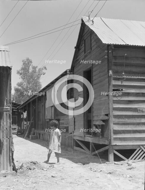 Home of Mexican field laborers, Brawley, Imperial Valley, California, 1935. Creator: Dorothea Lange.