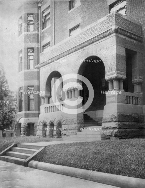 Home of Phoebe Apperson Hearst (widow of George Hearst) at 1400 New Hampshire Ave., NW..., c1900. Creator: Frances Benjamin Johnston.