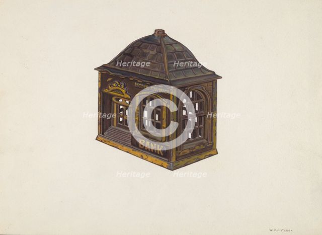 Home Savings bank, c. 1940. Creator: William O. Fletcher.