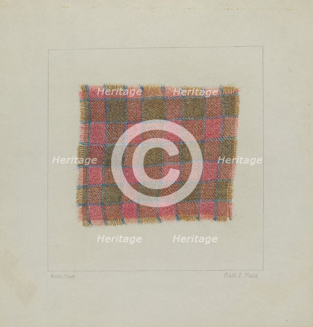 Homemade Cloth, 1935/1942. Creator: Frank J Mace.