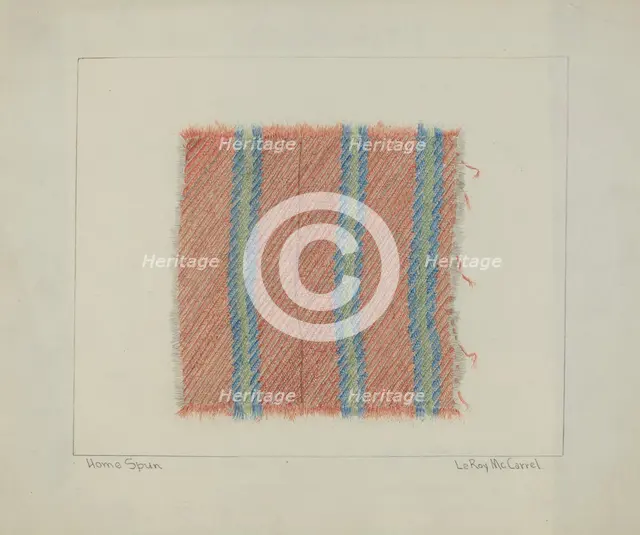 Homemade Cloth, 1935/1942. Creator: LeRoy McCarrel.