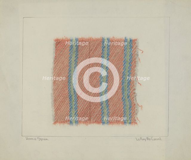 Homemade Cloth, 1935/1942. Creator: LeRoy McCarrel.