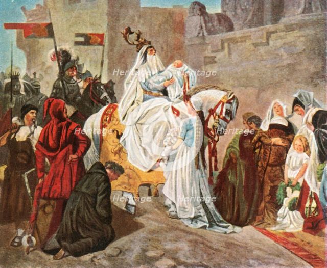 Homecoming of Eberhard of Württemberg after the battle of Döffingen, 1388, (1936). Creator: Unknown.
