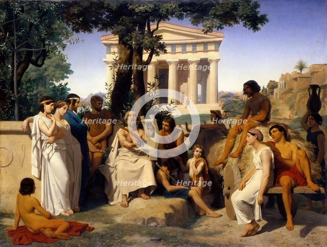 Homer. Artist: Leloir, Jean-Baptiste Auguste (1809-1892)