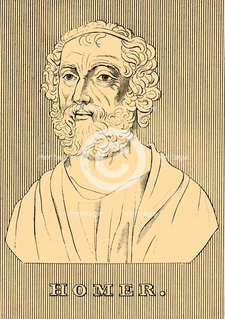 'Homer', (c800-701 BC), 1830. Creator: Unknown.