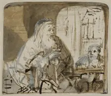 Homer dictates to a scribe. Creator: Rembrandt Harmensz van Rijn