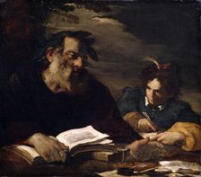 Homer Dictating his Poems 17th century. Artist: Pier Francesco Mola