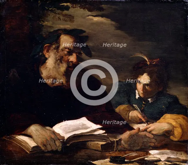 'Homer Dictating his Poems', 17th century. Artist: Pier Francesco Mola