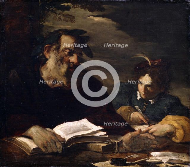 'Homer Dictating his Poems', 17th century. Artist: Pier Francesco Mola