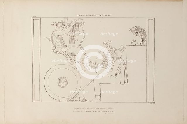 Homer invoking the Muse, 1805. Creator: John Flaxman.