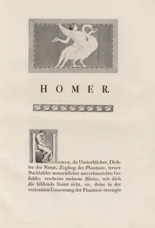 Homer Nach Antiken Gezeichnet, 1801. Creators: Johann Heinrich Wilhelm Tischbein, Homer, Christian Gottlob Heyne