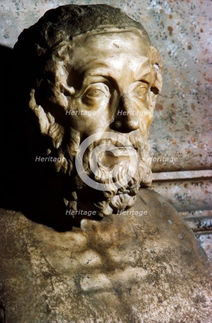 Homer, Roman Portrait Bust, c2nd century Artist: Unknown.