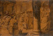 Homer Reciting his Poetry to the Greeks (or Homer enthroned before an assembly), February 1777. Creator: James Jefferys