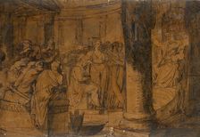 Homer Reciting his Poetry to the Greeks (or Homer enthroned before an assembly), February 1777. Creator: James Jefferys