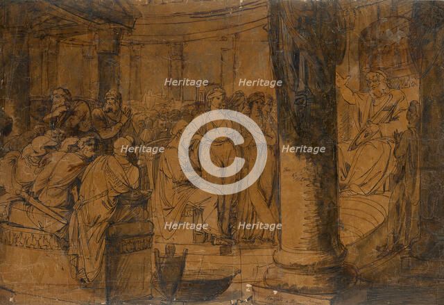 Homer Reciting his Poetry to the Greeks (or Homer enthroned before an assembly), February 1777. Creator: James Jefferys.