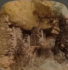 Homes of a Vanished Race - Cliff Dwellings in Walnut Canyon, Arizona 1903. Artists: Elmer Underwood, Bert Elias Underwood