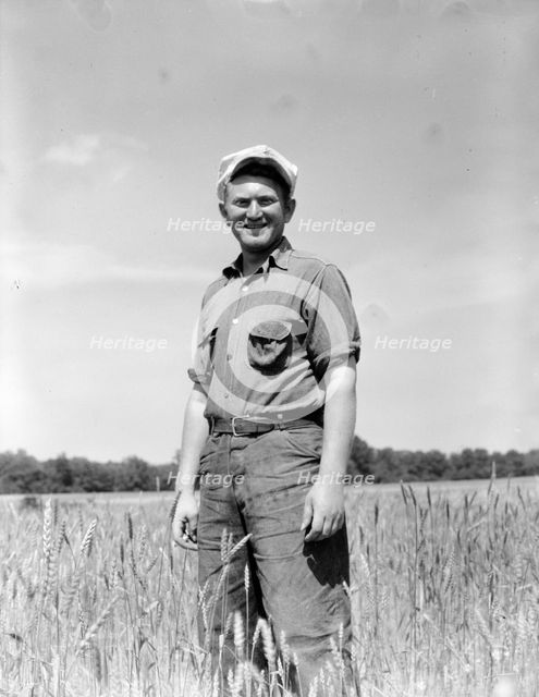 Homesteader, farmer, who has been working on the community farm since 1934, Hightstown, NJ, 1936. Creator: Dorothea Lange.