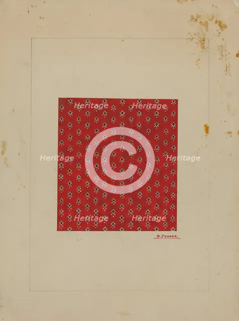 Homespun Cotton Textile, c. 1937. Creator: Percival Jenner.