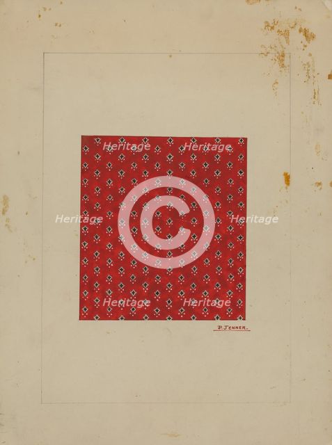 Homespun Cotton Textile, c. 1937. Creator: Percival Jenner.
