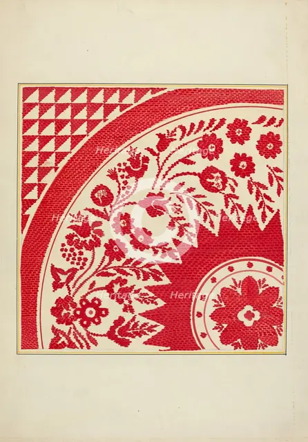 Homespun Coverlet, 1935/1942. Creator: Cornelius Christoffels.
