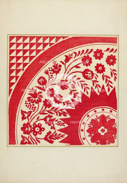 Homespun Coverlet, 1935/1942. Creator: Cornelius Christoffels.
