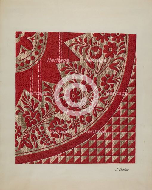Homespun Coverlet, c. 1937. Creator: Alexander Chudom.