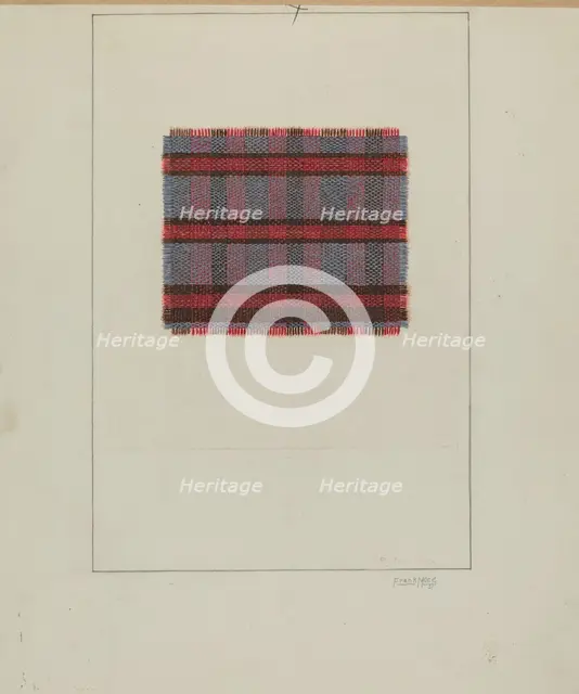 Homespun Cloth, 1937. Creator: Frank J Mace.
