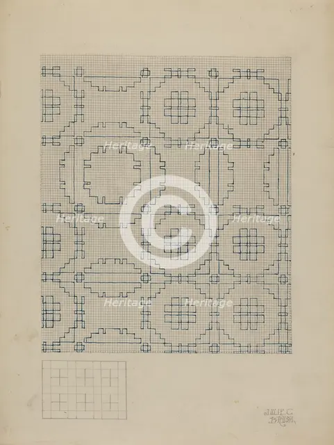 Homespun Quilt, c. 1937. Creator: Julie C Brush.
