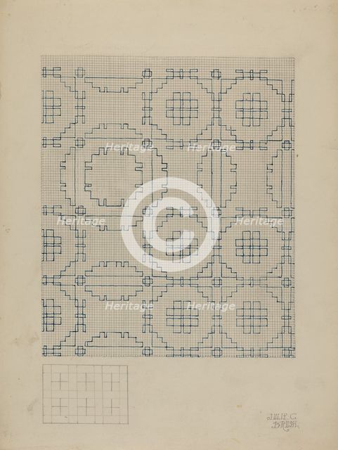 Homespun Quilt, c. 1937. Creator: Julie C Brush.