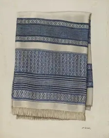 Homespun Tablecloth, 1935/1942. Creator: Paul Ward