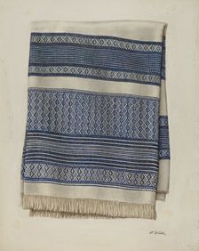 Homespun Tablecloth, 1935/1942. Creator: Paul Ward