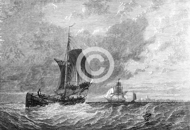"Homeward Bound", by Walter May, exhibition of the Institute of Painters in Water Colours, 1872. Creator: Unknown.