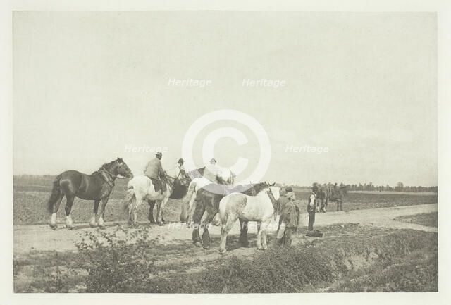 Homewards from Plough, c. 1889, printed October 1889. Creator: Joseph Gale.