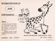 Homosexuals are Different, c1960 - 1969. Creator: Mattachine Society