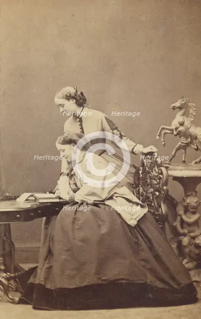 Hon. Mrs. Wellesley and Mrs. S. Leslie, about 1870. Creator: Hills and Saunders.