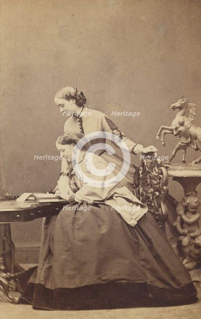 Hon. Mrs. Wellesley and Mrs. S. Leslie, about 1870. Creator: Hills and Saunders.