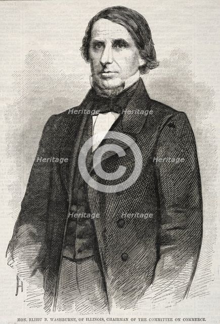 Hon. Elihu B. Washburne, of Illinois, Chairman of the Committee on Commerce, 1860. Creator: Winslow Homer (American, 1836-1910).