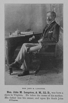 Hon. John M. Langston, 1902. Creator: Unknown