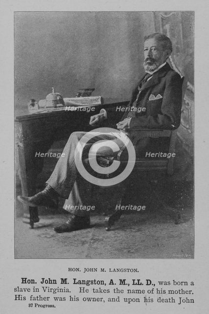 Hon. John M. Langston, 1902. Creator: Unknown.