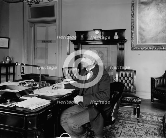 Hon. Leslie M. Shaw, Secretary of Treasury, McKinley's Cabinet, between 1890 and 1910. Creator: Unknown.
