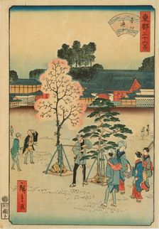 Hongo-dori in Edo, from the series "Thirty-six Views of the Eastern Capital", 1862. Creator: Utagawa Hiroshige II