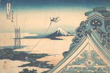 Honganji at Asakusa in Edo (Toto Asakusa Honganji), from the series Thirty-six View..., ca. 1830-32. Creator: Hokusai