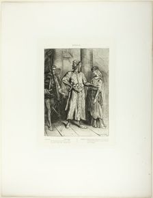 Honest Iago, my Desdemona must I leave to thee, plate four from Othello, 1844. Creator: Theodore Chasseriau