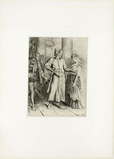 Honest Iago, my Desdemona must I leave to thee, plate four from Othello, 1844. Creator: Theodore Chasseriau
